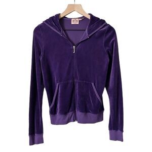 Vintage Y2K Juicy Couture Purple Velour Track Jacket Size XL